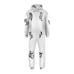 Set Of Black Web Dings On White Background Abstract Symbols Hooded Jumpsuit (kids)