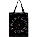 Astrology Chart With Signs And Symbols From The Zodiac Gold Colors Zipper Classic Tote Bag View1