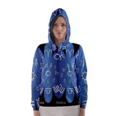 Astrology Birth Signs Chart Hooded Wind Breaker (women)