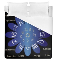 Astrology Birth Signs Chart Duvet Cover (queen Size) by Amaryn4rt