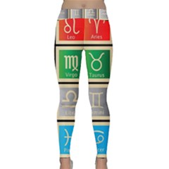 Set Of The Twelve Signs Of The Zodiac Astrology Birth Symbols Classic Yoga Leggings by Amaryn4rt