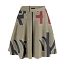 Xia Script On Gray Background High Waist Skirt View1