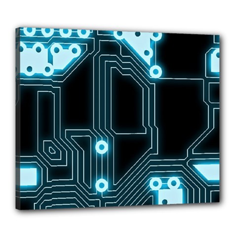 A Completely Seamless Background Design Circuitry Canvas 24  X 20  by Amaryn4rt