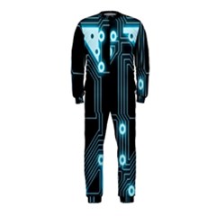 A Completely Seamless Background Design Circuitry Onepiece Jumpsuit (kids) by Amaryn4rt