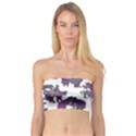 Many Cats Silhouettes Texture Bandeau Top View1