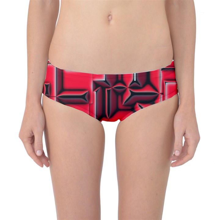 Background With Red Texture Blocks Classic Bikini Bottoms