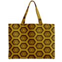 Golden 3d Hexagon Background Zipper Mini Tote Bag View2