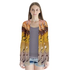 Symbols On Gradient Background Embossed Cardigans by Amaryn4rt