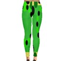 Circular Dot Selections Green Yellow Black Leggings  View2