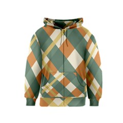 Autumn Plaid Kids  Zipper Hoodie