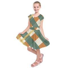 Autumn Plaid Kids  Short Sleeve Dress by Alisyart