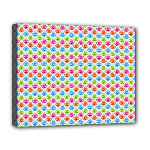 Colorful Floral Seamless Red Blue Green Pink Deluxe Canvas 20  X 16  