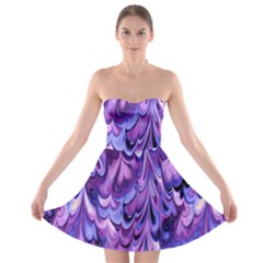 Purple Marble  Strapless Bra Top Dress by KirstenStar