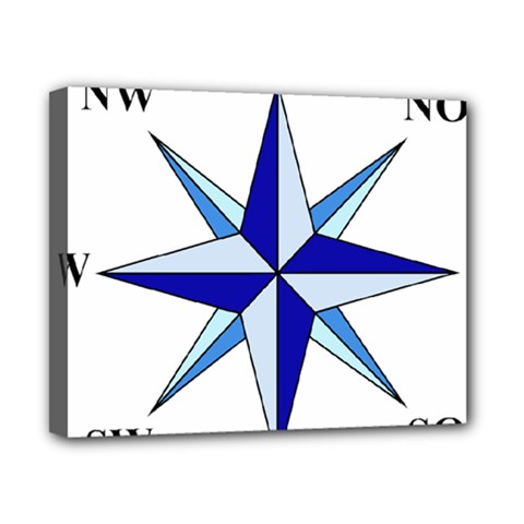 Compass Blue Star Canvas 10  X 8 