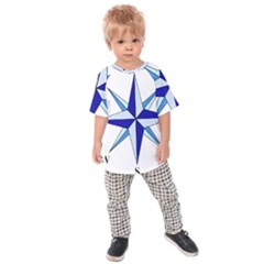 Compass Blue Star Kids  Raglan Tee