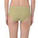 Golden Yellow Tablecloth Plaid Line Mid-Waist Bikini Bottoms View2