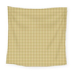 Golden Yellow Tablecloth Plaid Line Square Tapestry (large)