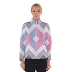 Flag X Blue Pink Grey White Chevron Winterwear