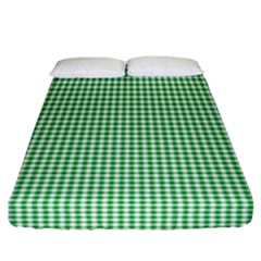 Green Tablecloth Plaid Line Fitted Sheet (california King Size)