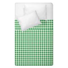 Green Tablecloth Plaid Line Duvet Cover Double Side (single Size)