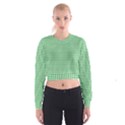 Green Tablecloth Plaid Line Women s Cropped Sweatshirt View1