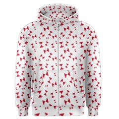 Hour Glass Pattern Red White Triangle Men s Zipper Hoodie