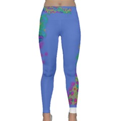 Pattern -blue-76t-annabelerockz-flower Uniqb1e Classic Yoga Leggings by annabellerockzfashion