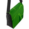 Leaf Clover Green Flap Messenger Bag (S) View2