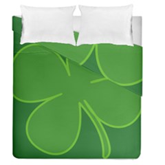 Leaf Clover Green Duvet Cover Double Side (queen Size) by Alisyart