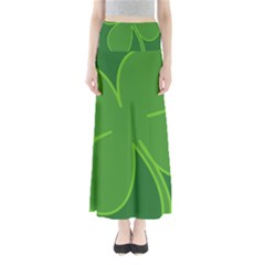 Leaf Clover Green Maxi Skirts