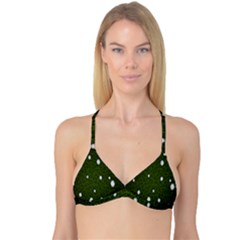 Graphics Green Leaves Star White Floral Sunflower Reversible Tri Bikini Top