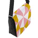 Learning Connection Circle Triangle Pink White Orange Flap Messenger Bag (S) View2