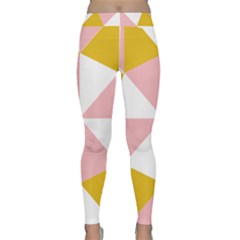 Learning Connection Circle Triangle Pink White Orange Classic Yoga Leggings