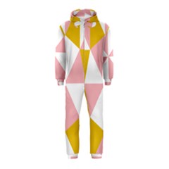 Learning Connection Circle Triangle Pink White Orange Hooded Jumpsuit (kids)