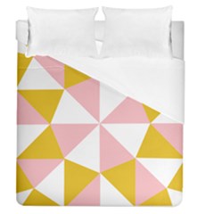Learning Connection Circle Triangle Pink White Orange Duvet Cover (queen Size) by Alisyart