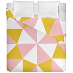 Learning Connection Circle Triangle Pink White Orange Duvet Cover Double Side (california King Size)