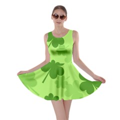 Leaf Clover Green Line Skater Dress by Alisyart