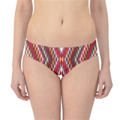 Indian Pattern Sweet Triangle Red Orange Purple Rainbow Hipster Bikini Bottoms by Alisyart