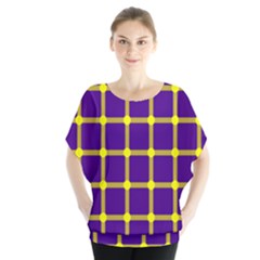 Optical Illusions Circle Line Yellow Blue Blouse