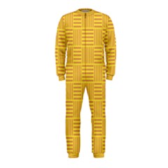 Plaid Line Orange Yellow Onepiece Jumpsuit (kids)