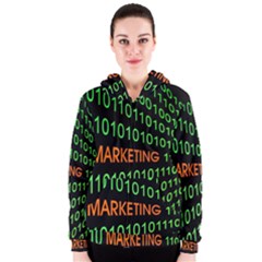 Marketing Runing Number Women s Zipper Hoodie by Alisyart