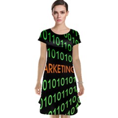 Marketing Runing Number Cap Sleeve Nightdress