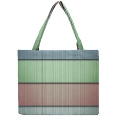 Modern Texture Blue Green Red Grey Chevron Wave Line Mini Tote Bag by Alisyart