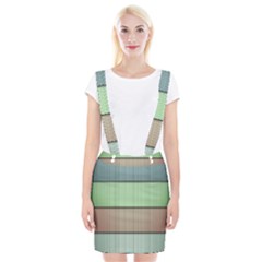 Modern Texture Blue Green Red Grey Chevron Wave Line Suspender Skirt by Alisyart