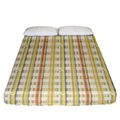 Tomboy Line Yellow Red Fitted Sheet (queen Size)
