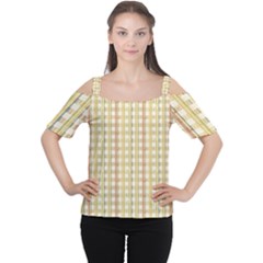 Tomboy Line Yellow Red Women s Cutout Shoulder Tee