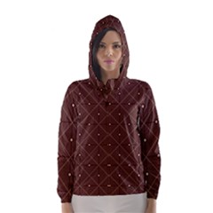 Coloured Line Squares Plaid Triangle Brown Line Chevron Hooded Wind Breaker (women) by Alisyart