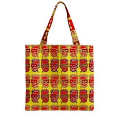 Funny Faces Zipper Grocery Tote Bag