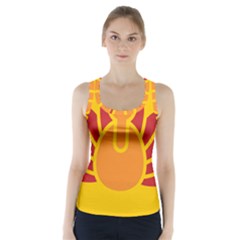 Animals Bird Pet Turkey Red Orange Yellow Racer Back Sports Top