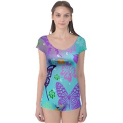 Butterfly Vector Background Boyleg Leotard 